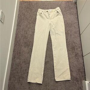 Rollas original straight high rise cream jeans